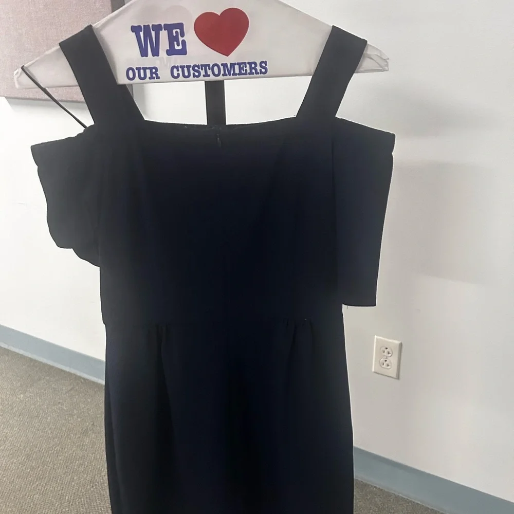 Trina Turk Navy Off-Shoulder Mini Dress - Picture 2 of 9